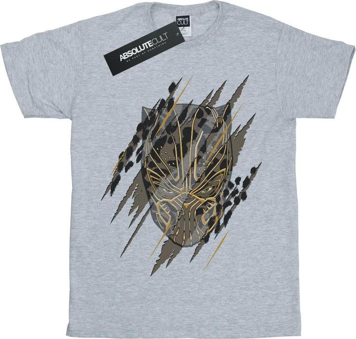 Jungen Black Panther Gold Head TShirt