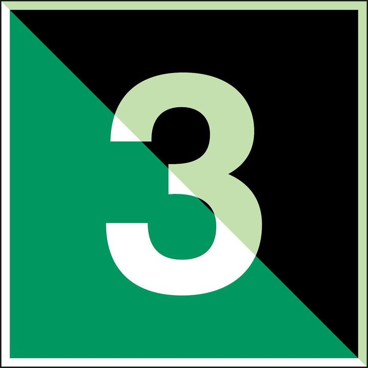 Actual product image Brady Glow-in-the-dark safety sign
