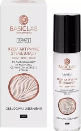 BasicLab Aminis Actively Stimulating Night Cream Reconstruction And Firming 50Ml (50 ml, Nachtcreme)