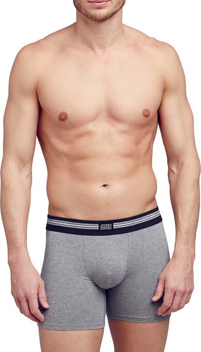 Immagine prodotto Jockey 3-Pack Cotton Stretch Boxer Trunk stone grey melange (L, confezione da 3)