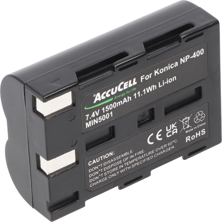 Actual product image AccuCell Akku passend für Konica Minolta NP-400, Dimage A1, A2 (Camera battery)