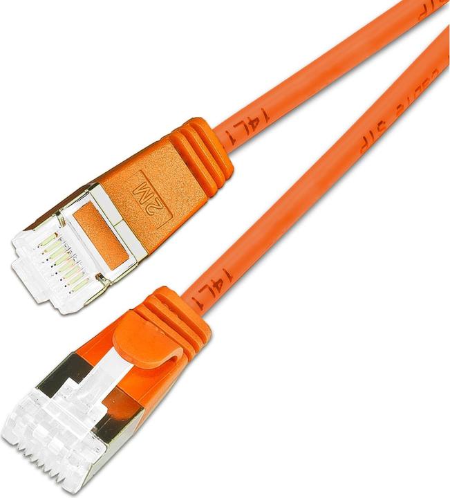 Image du produit SLIM Câble patch RJ-45, Cat 6A, U/FTP, 1 m, orange (U/FTP, CAT6a, 1 m)