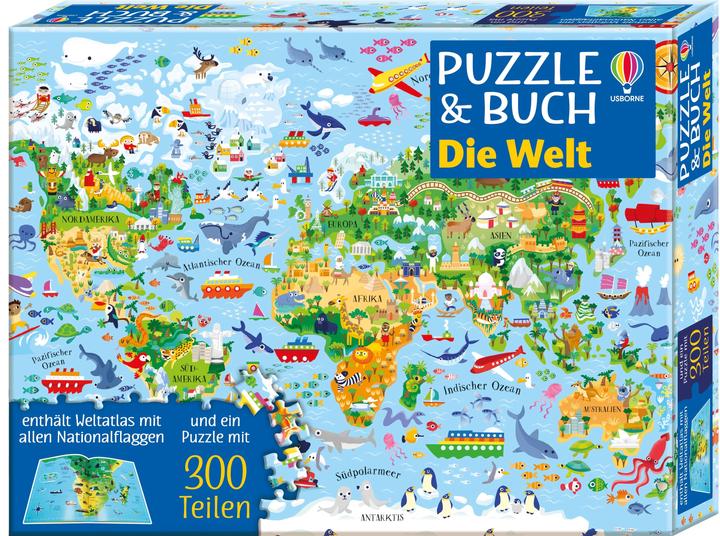 Actual product image Puzzle and book: The world (300 pieces)