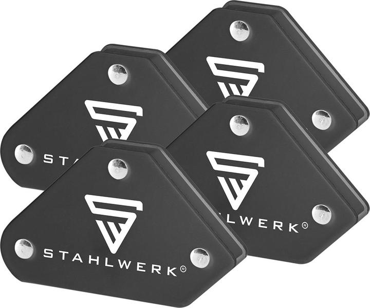Produktbild Stahlwerk Schweisswinkel 4er Set Magnet 4 kg 9 lbs Schweissmagnet Magnetwinkel