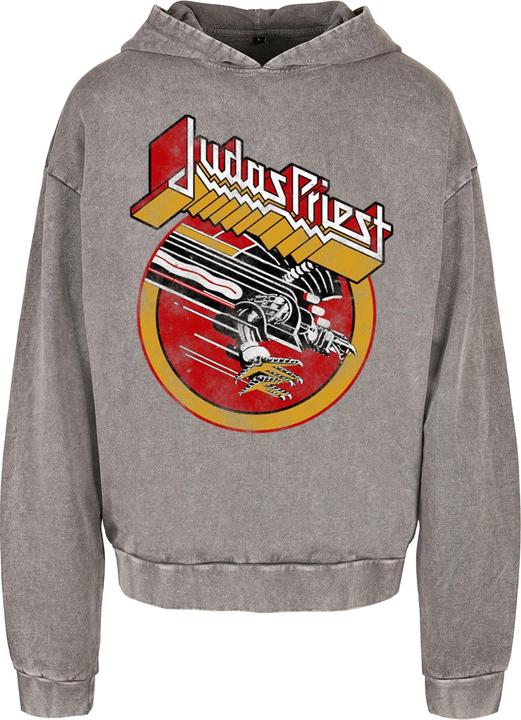 Immagine prodotto Merchcode Judas Priest - Felpa con cappuccio con lavaggio acido Solid Circle - 161719 (M)