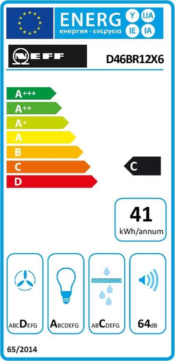 Energy Label Neff D46BR12X6 (Flat-screen hood)