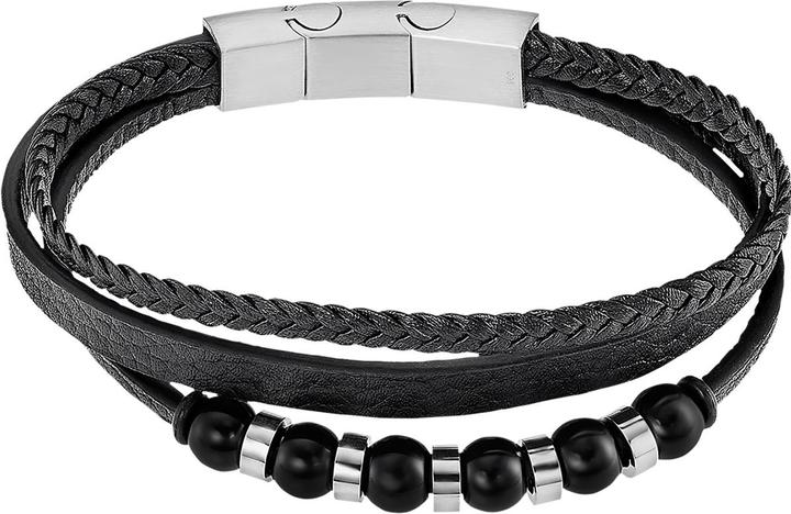 Lotus Armband (Leder, Edelstahl)