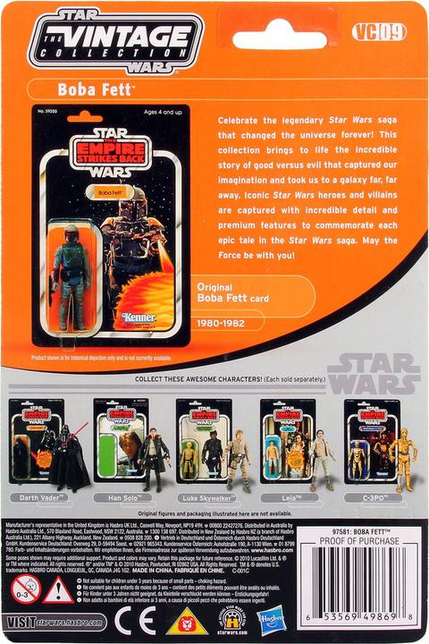 Actual product image Hasbro Star Wars: The Empire Strickes Back Vintage Collection Actionfigur Boba Fett VC09