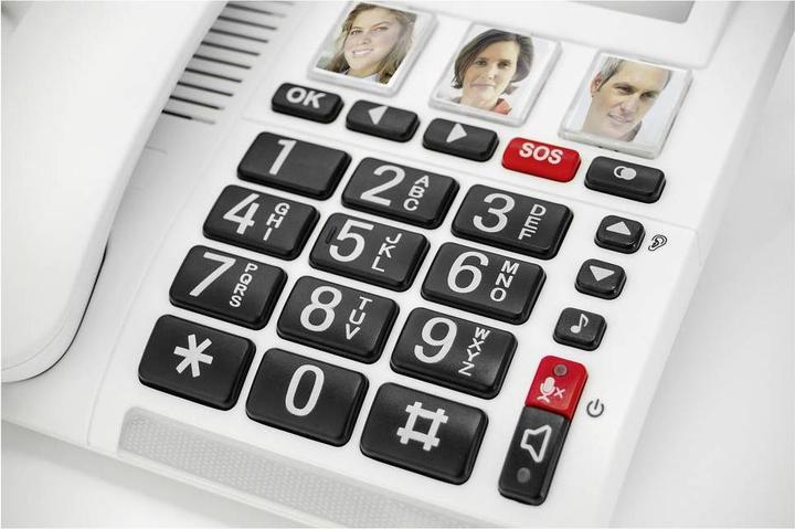 Immagine prodotto Geemarc CL9000 - Telefono di emergenza con cavo 4G e braccialetto per chiamate di emergenza