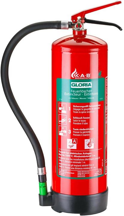 Actual product image Gloria Foam fire extinguisher (B, A)
