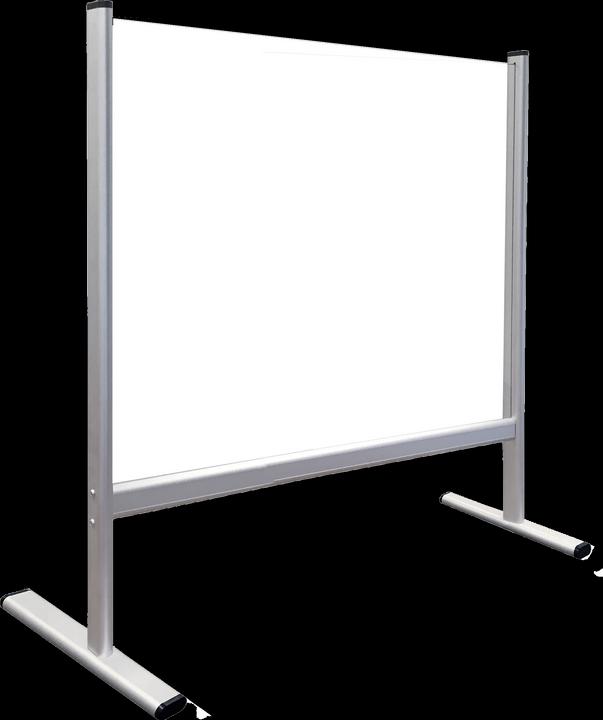 Immagine prodotto Franken Piano d'appoggio con passaggio in acrilico (80 x 65 cm)
