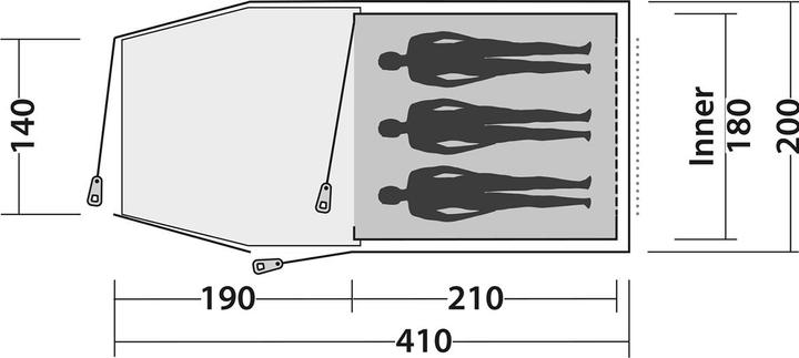 Image du produit Easy Camp Tente Spirit 300 (Tente tunnel, 4.50 kg, 2 personnes)