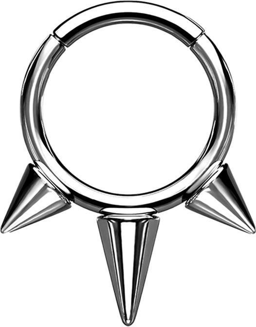 Immagine prodotto Star Piercing Anello a micro segmenti pieghevole in argento a tre coni (senza ottone, Titanio G23)
