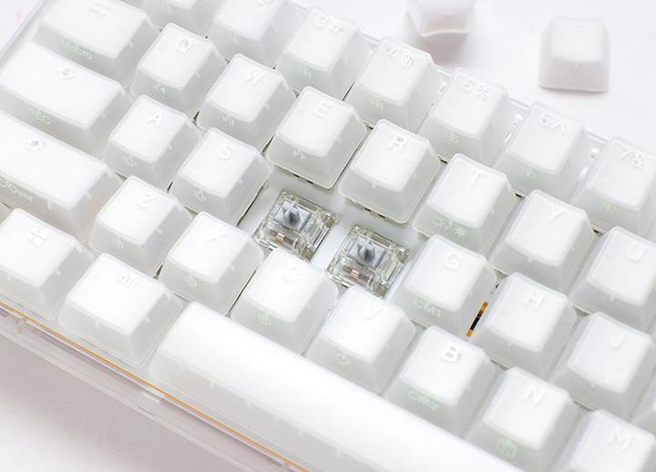 Actual product image Ducky One 3 Aura White SF Gaming Keyboard, RGB LED - MX-Silent-Red (DE, Cable)