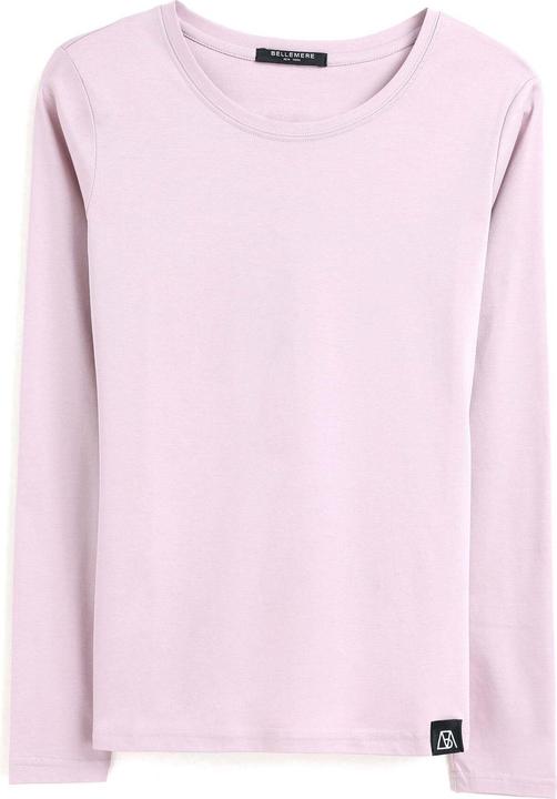 Actual product image Bellemere T-Shirt Long Sleeve Crew Neck Mercerized Cotton 190G (XL)