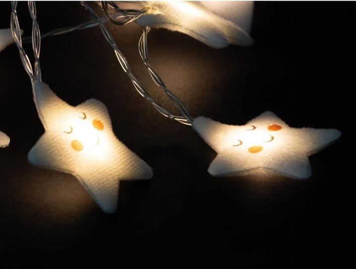 Image du produit Cocon Guirlande lumineuse étoiles en tissu, 165 cm, mode de fonctionnement (1.65 m)