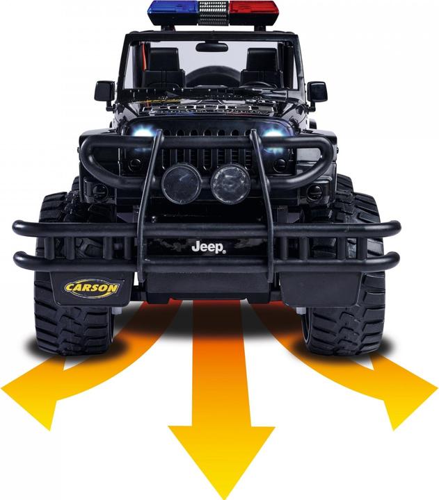 Image du produit Carson 1:12 Jeep Wrangler Police 2.4G 100% RTR (RTR Prêt à fonctionner)