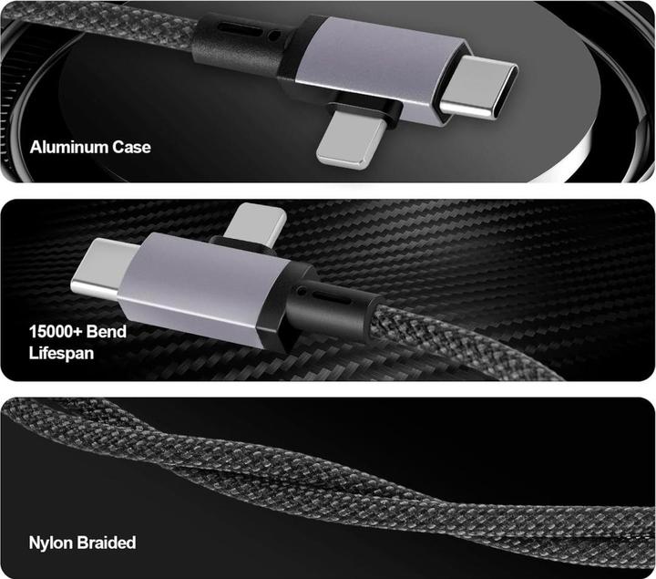 Immagine prodotto PowerGuard Cavo audio AUX da USB-C e Lightning a jack da 3,5 mm
