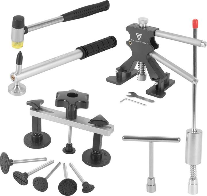 Image du produit Stahlwerk Kit de débosselage 83 pièces pour réparation de voiture smart
