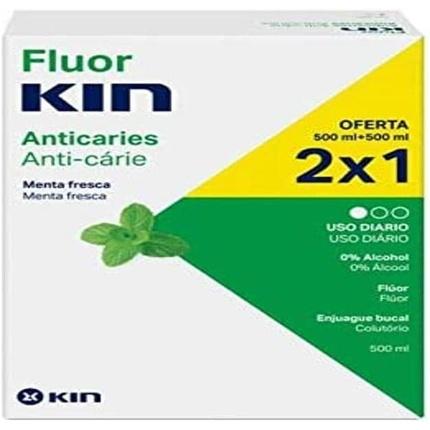 Immagine prodotto Giuliani Parafarmacia Kin Fluorkin Collutorio 500ml - Confezione da 2 (500 ml, Collutorio)