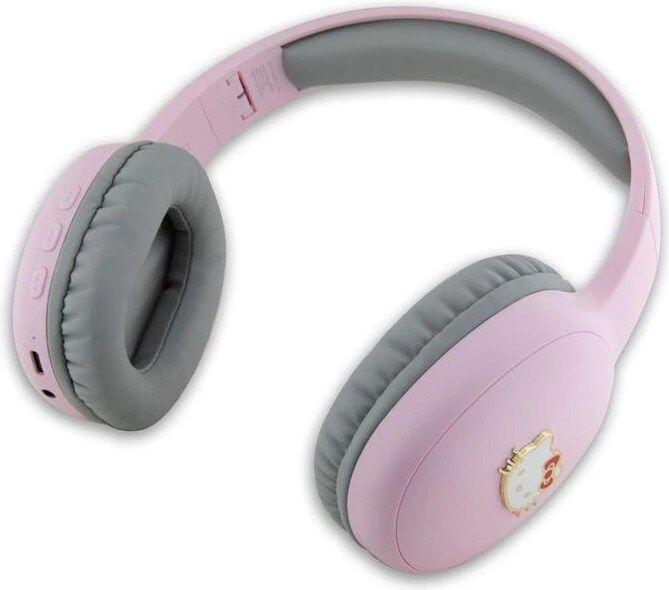 Produktbild Hello Kitty słuchawki nauszne Bluetooth HKBHA1BKHLMP różowe/pink Metal Logo (8 h, Kabellos)