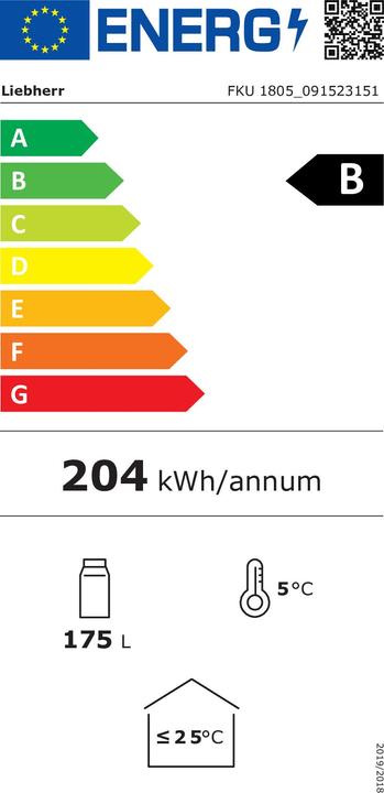 Energie-Label Liebherr FKU 1805 (Einbau, 180 l)