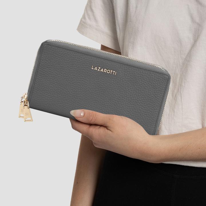 Actual product image Lazarotti Bologna Leather wallet RFID protection leather 20 cm