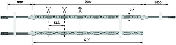 Produktbild Halemeier LED-Bänder Versa Inside 90 / 12 V (Kaltweiss, 120 cm, Indoor)