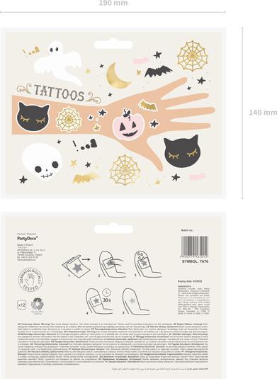 Produktbild Partydeco Tattoos abwaschbar Mix