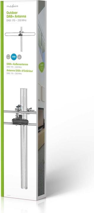 Produktbild Nedis DAB Antenne - Max. 4dB Verstärkung - DAB: 170-250 MHz - 50 km Reichweite - für Draussen ANORD (4 dB, UKW / MW / LW, DAB/ DAB+)