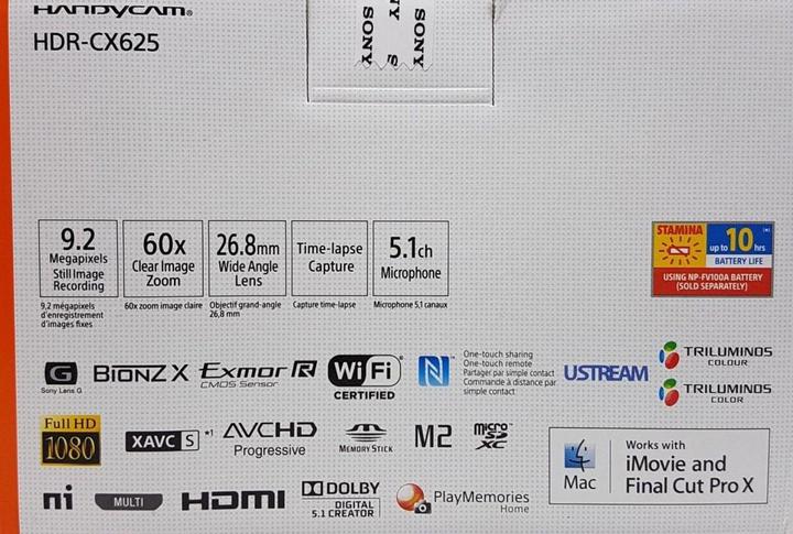 Produktbild Sony Hdr Cx625 (2.29 Mpx, 50p, 30 x)