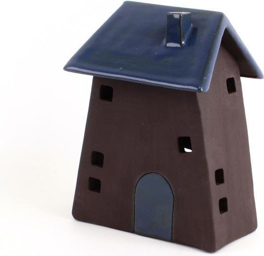 Actual product image Rozos Black Clay large House for Tealight