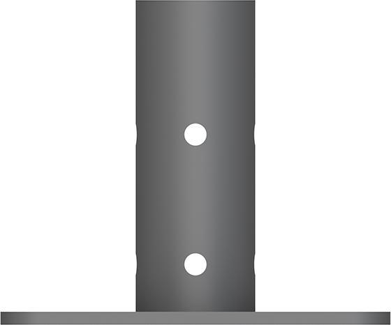 Image du produit Multibrackets Bolt Down Dual Pole, pour série Pro, métal