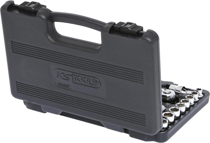 Produktbild KS Tools 3/8" CHROMEplus Steckschlüssel-Satz, 27-teilig, Flank Traction (3/8")