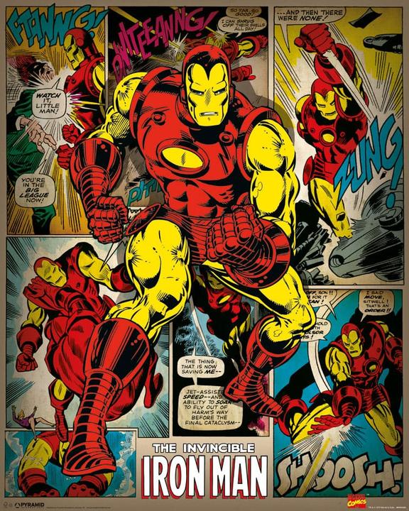 Produktbild Pyramid Marvel Comics posters Iron Man Retro 40 x 50 cm (4) (40 x 50 cm)