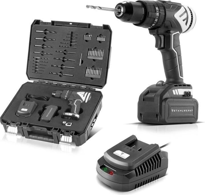 Produktbild Stahlwerk Akku-Schlagbohrschrauber ASB-20 ST Brushless mit 1 x 4 Ah Akku (Akkubetrieb)