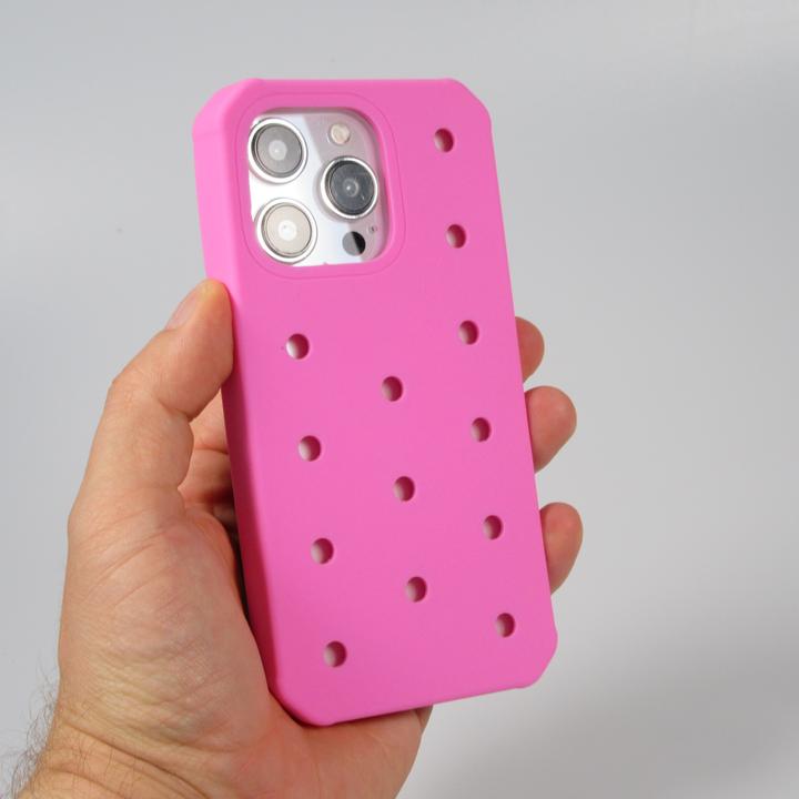 Produktbild PhoneLook Hülle Dicke Silikonhülle mit Löcher für Aufsteck-Sticker (Apple iPhone 14 Pro)