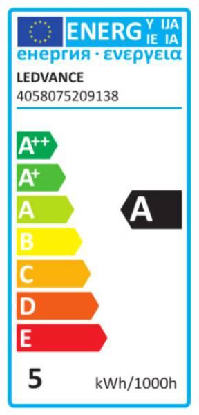Energy Label Ledvance SMART+ Spot ZigBee (GU5.3, 5 W, 350 lm, 1 x, A)