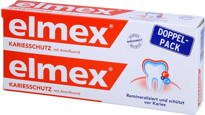 Actual product image Elmex Toothpaste Double Pack, 2X75 ml ZPA (150 ml)