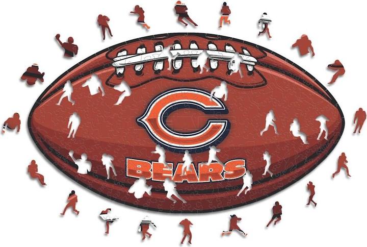 Iconic NFL - Chicago Bears – Football mit Logo - Holz Puzzle Grösse L (500 Teile) (500 Teile)