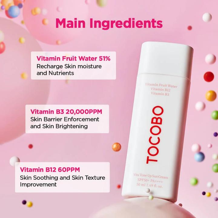 Actual product image Tocobo Vita Tone Up (Suntan cream, SPF 50+, 50 ml)