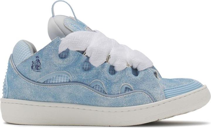Immagine prodotto Lanvin curb sneakers in leather and mesh color denim blue (42)