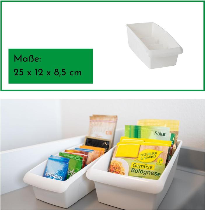 Image du produit Novaliv Boîte à soupe petit tiroir Organisateur de cuisine - 25 x 12 cm BLANC Boîte à épices - -