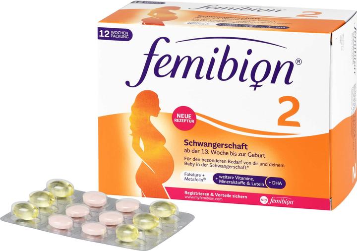 Actual product image Femibion Pregnancy tablets and capsules (84 Piece, Pills)