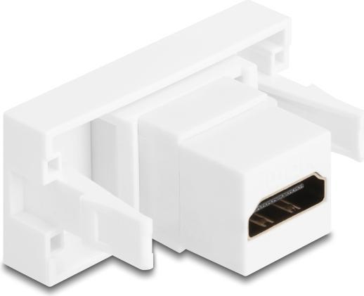 Actual product image Delock Easy 45 module HDMI socket to HDMI socket 4K 60Hz white (Antenna cable)