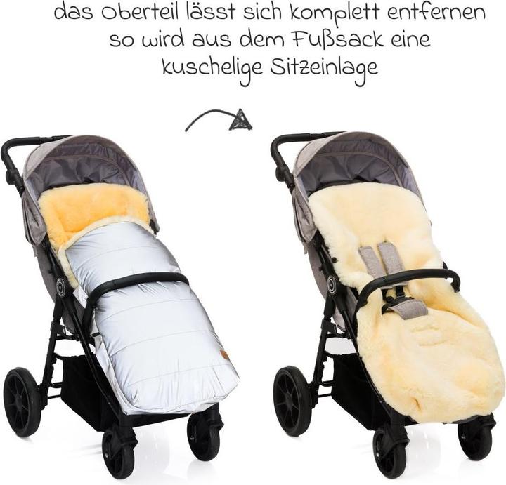 Actual product image Fillikid Fusssäcke für Kinderwagen & Buggys Lammfell-Fusssack Bernina Reflect mit reflektierendem