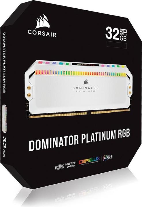 Image du produit Corsair Dominator Platinum RGB (2 x 16GB, 3200 MHz, RAM DDR4, DIMM)