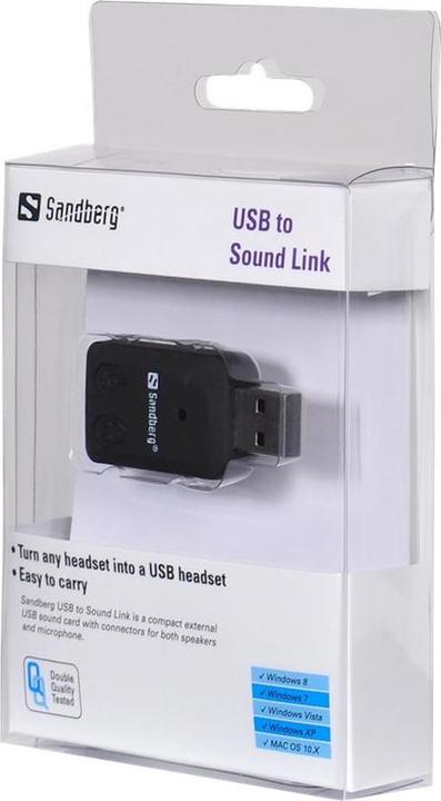 Immagine prodotto Sandberg Collegamento USB al suono (USB)