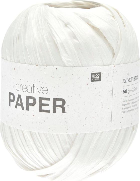 Produktbild Rico Design Wolle Paper Weiss, 75 m, PackungsgrÃ¶sse: 1 StÃ¼ck (75 m)
