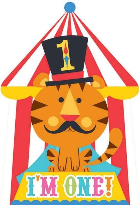 Produktbild Amscan Zirkus Einladungen 1. Geburtstag 8erPack Karton